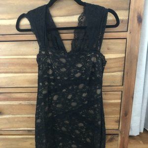 Beautiful Nicole Miller Black Lace Dress - Size 8